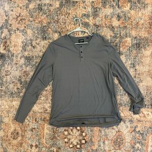 Cuts Long Sleeve Henley Shirt